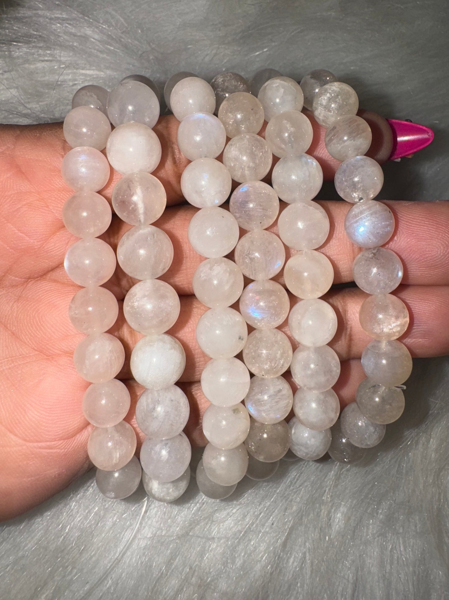White Moonstone Bracelet 7/8/9mm