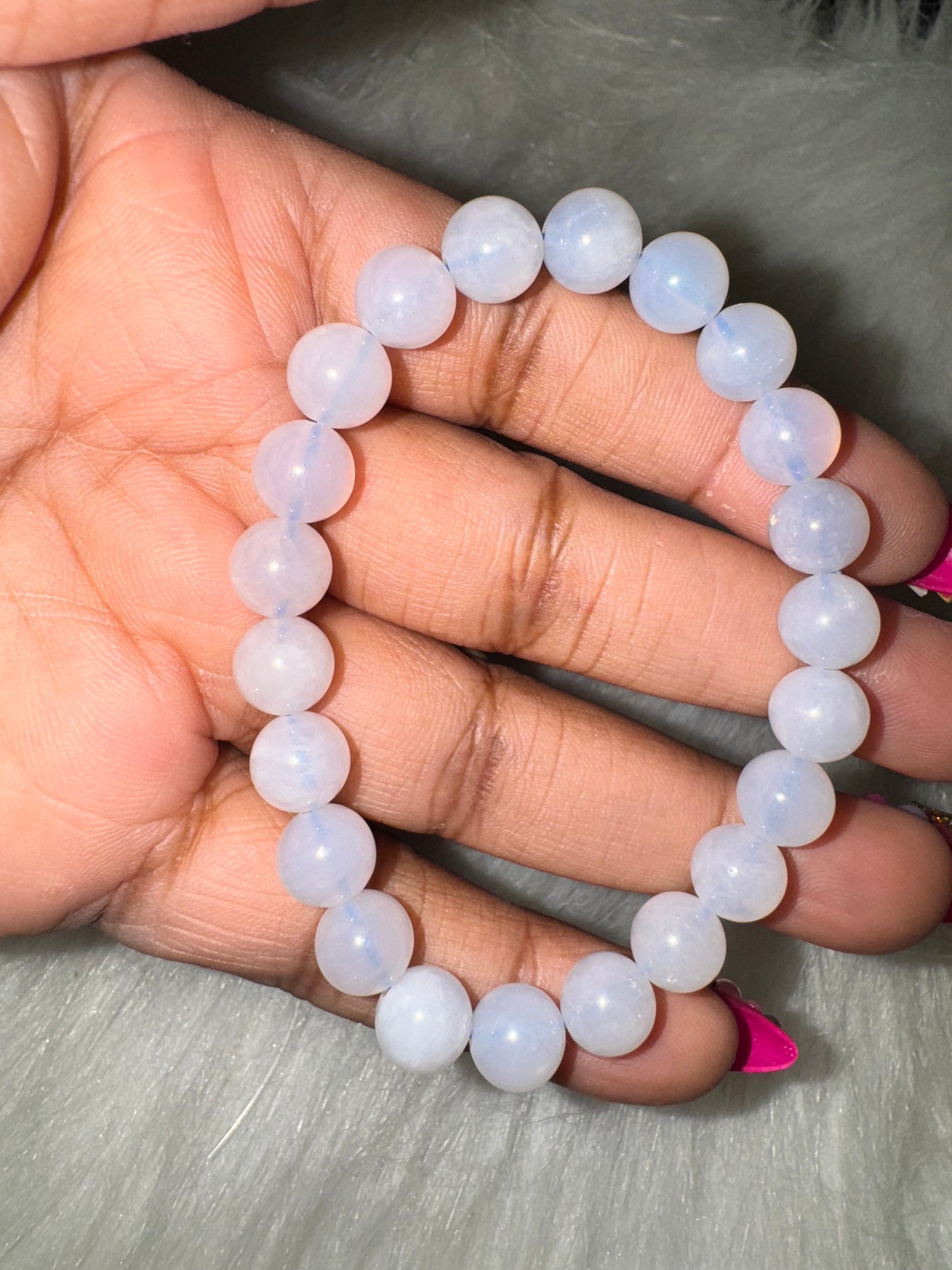 Blue Rose Quartz Bracelet 8mm