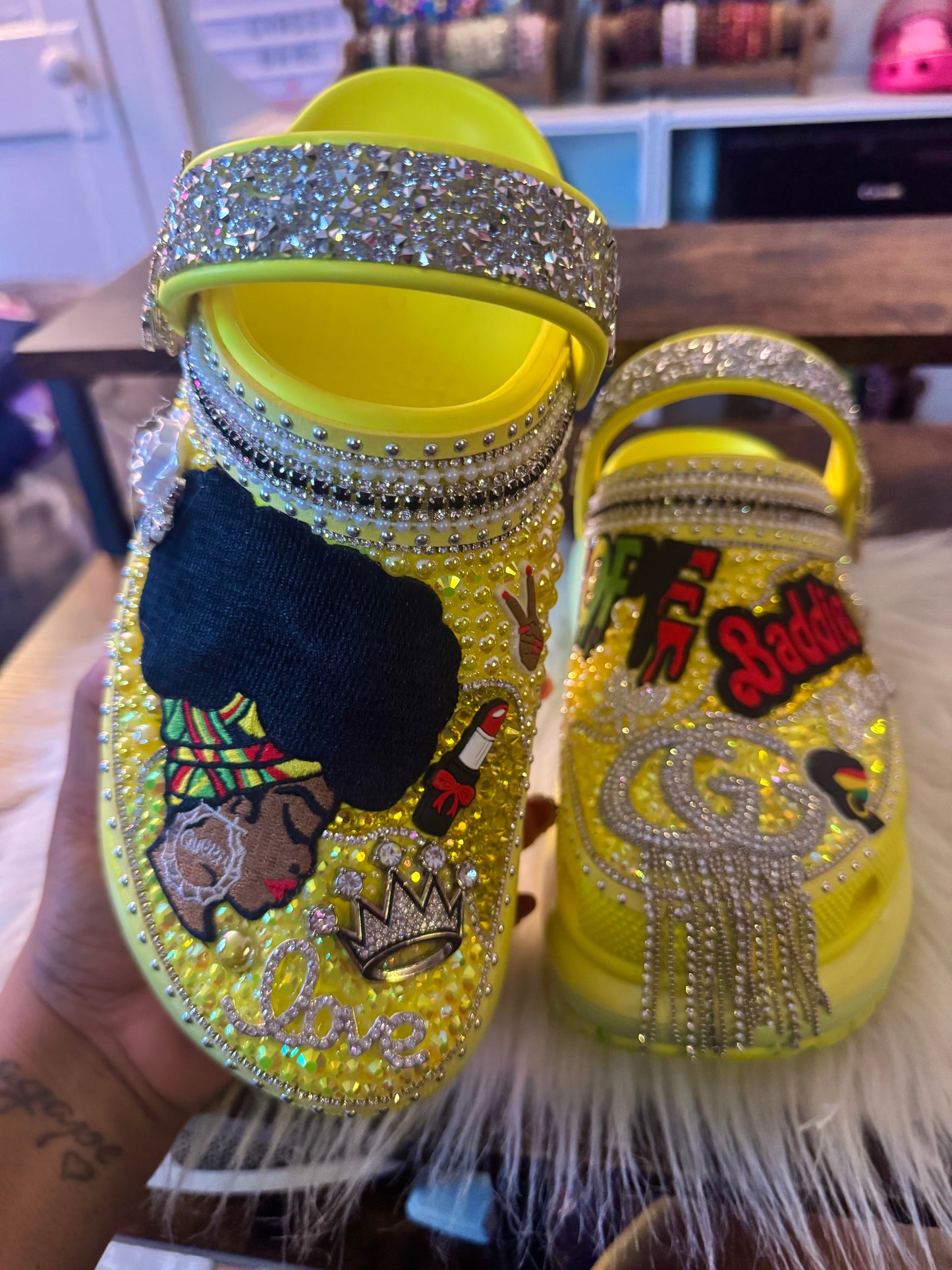 Platform Custom Crocs Mega Crush Size 9