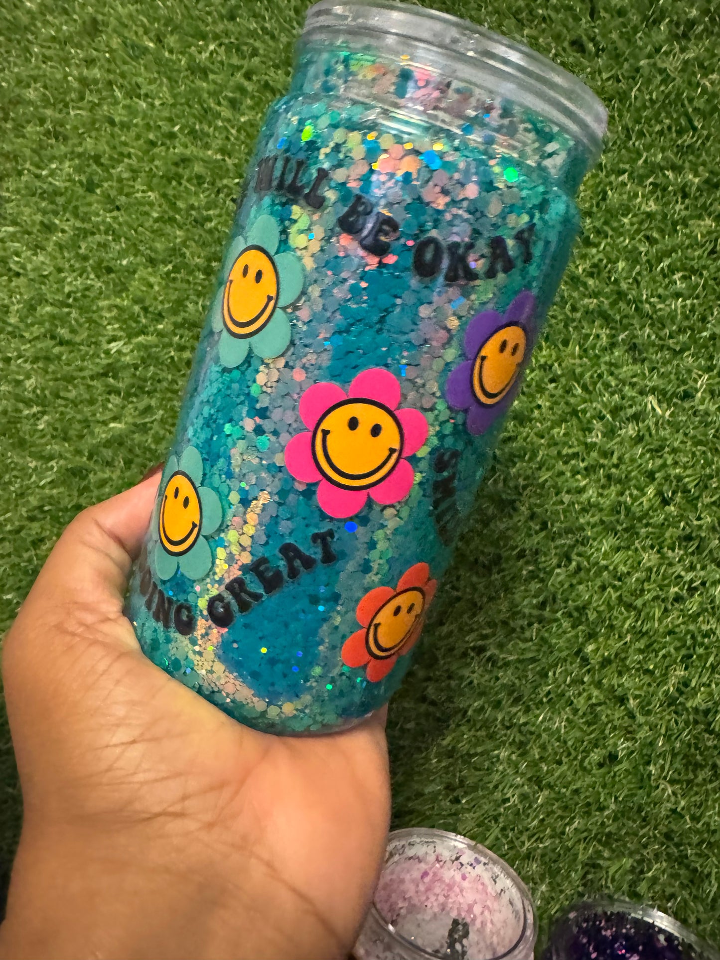 16oz Be Happy Tumbler