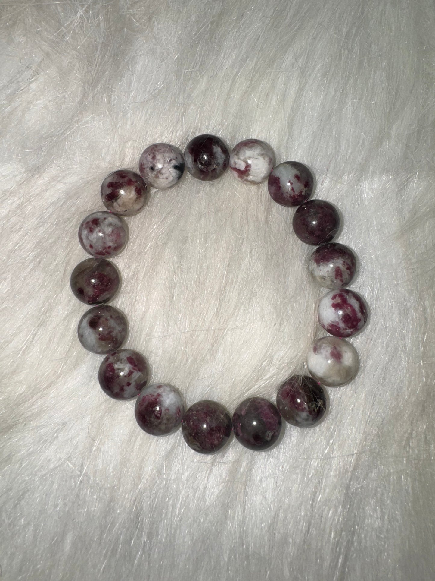 Plum Tourmaline Bracelet 12mm