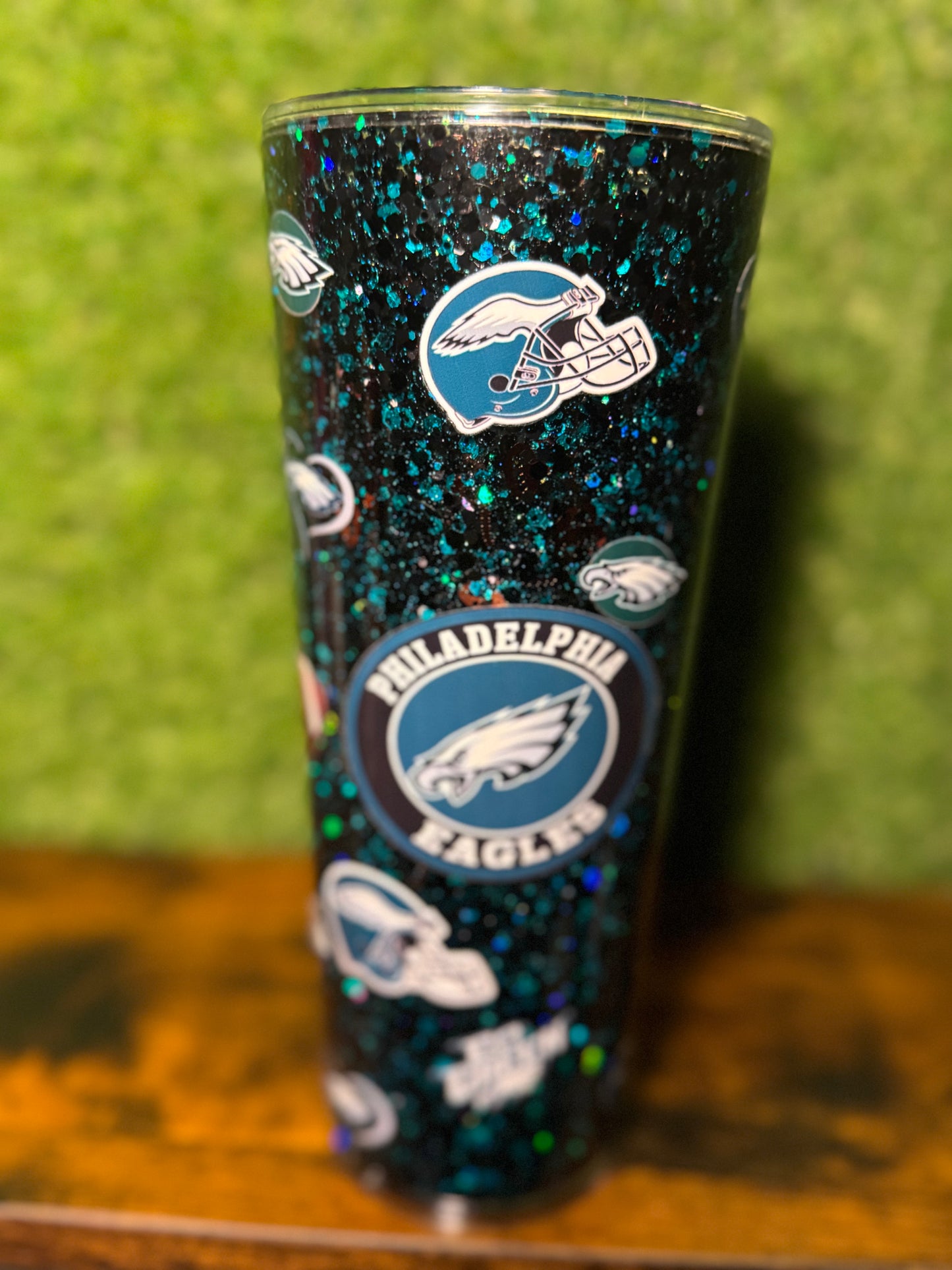 24oz Eagles Snow Globe Tumbler