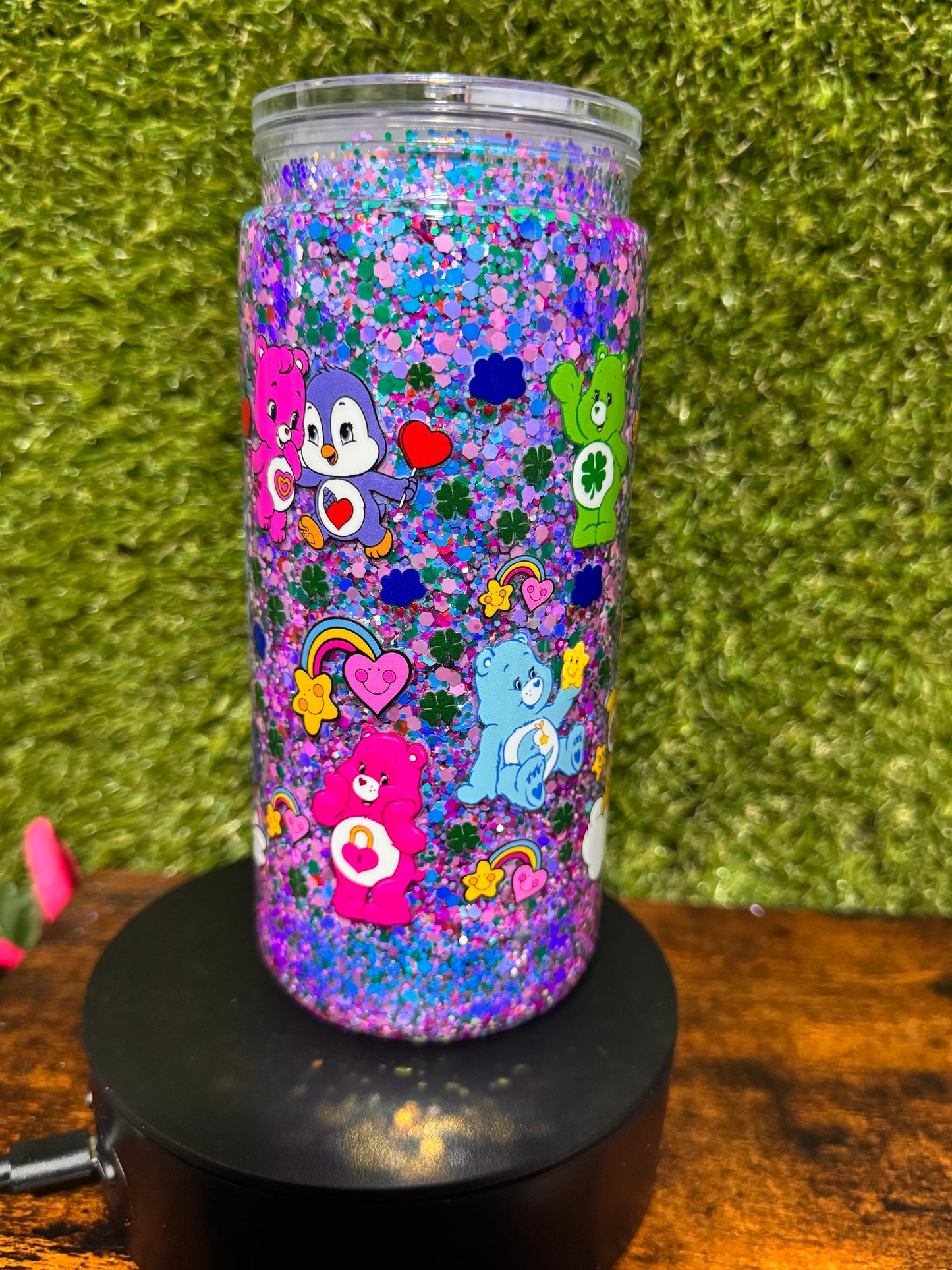 20oz Colorful Bears Snowglobe Tumbler