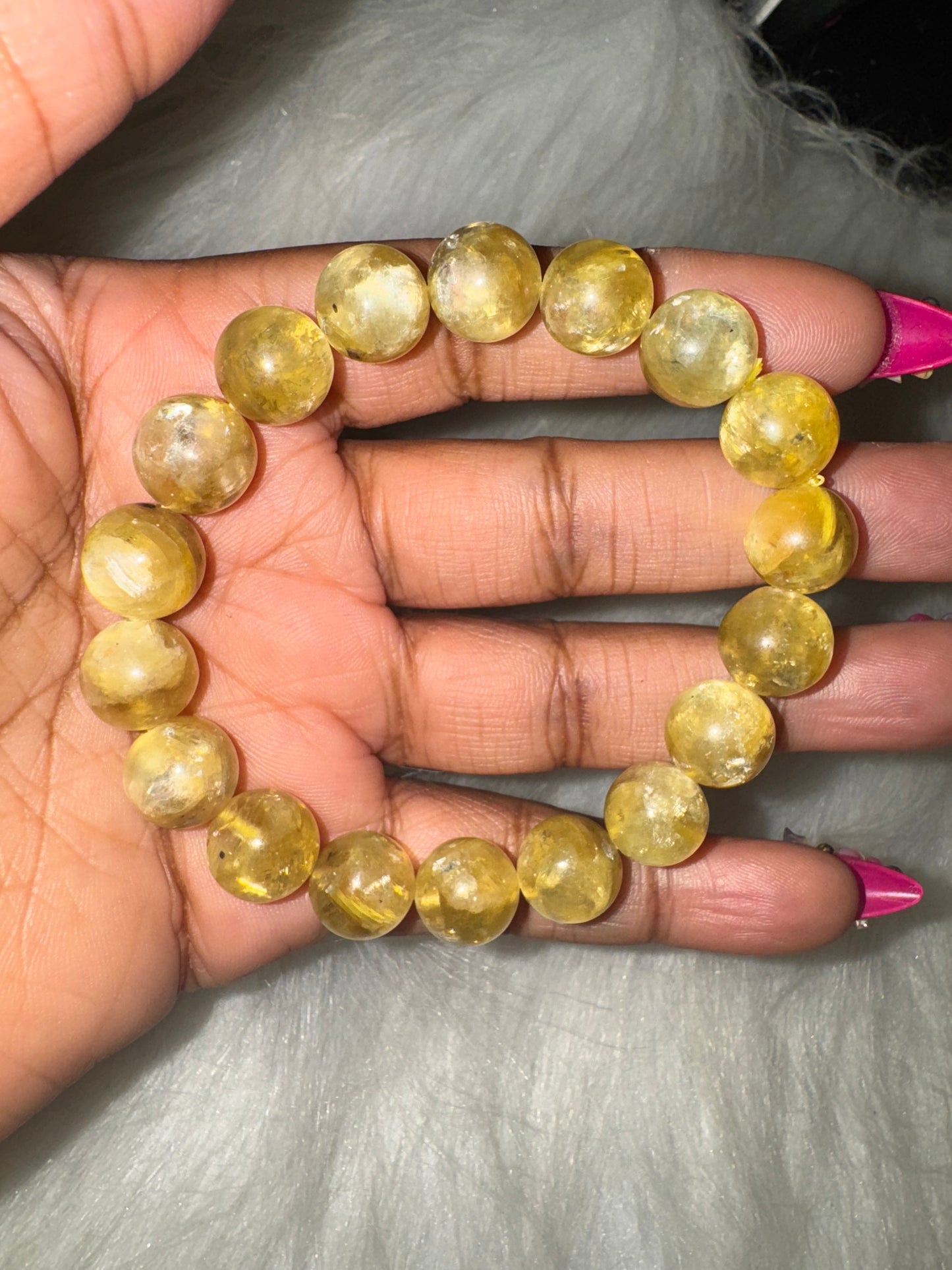 Golden Lepidolite Bracelet 11mm