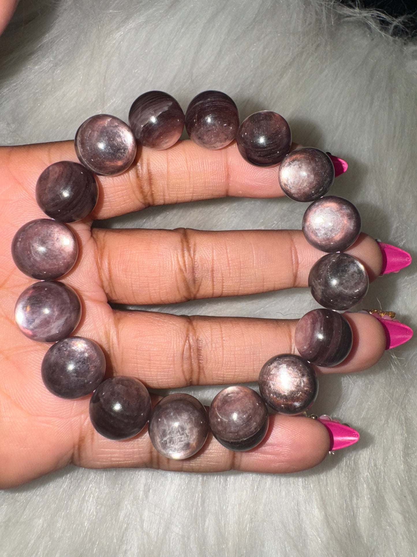 HQ Purple Lepidolite Bracelet 13mm