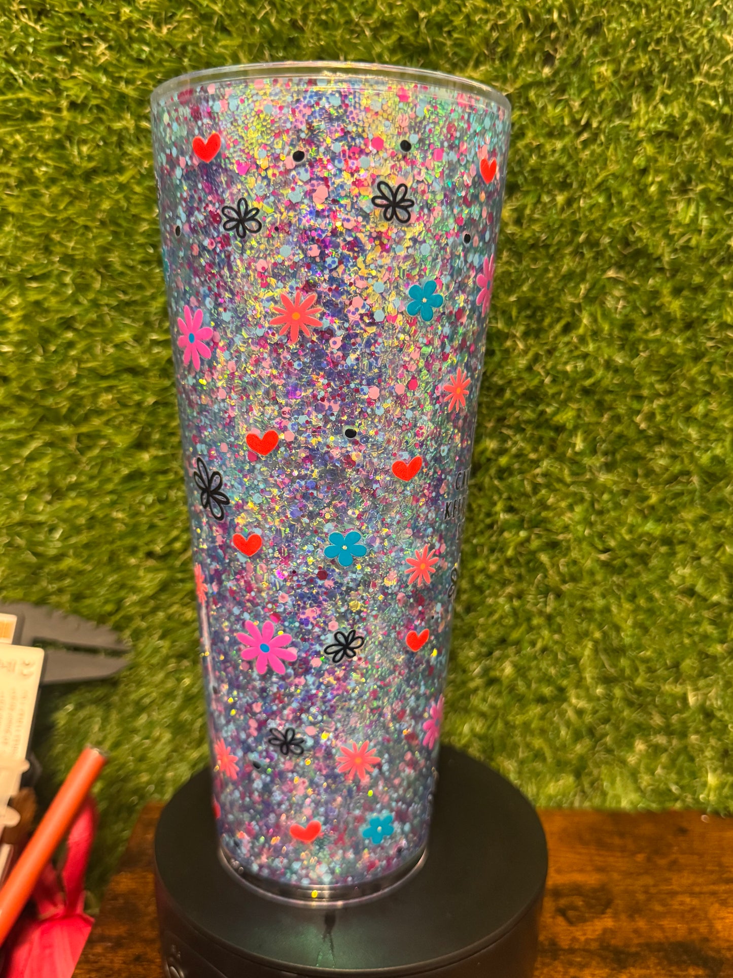 24oz Aunt Snow Globe Tumbler