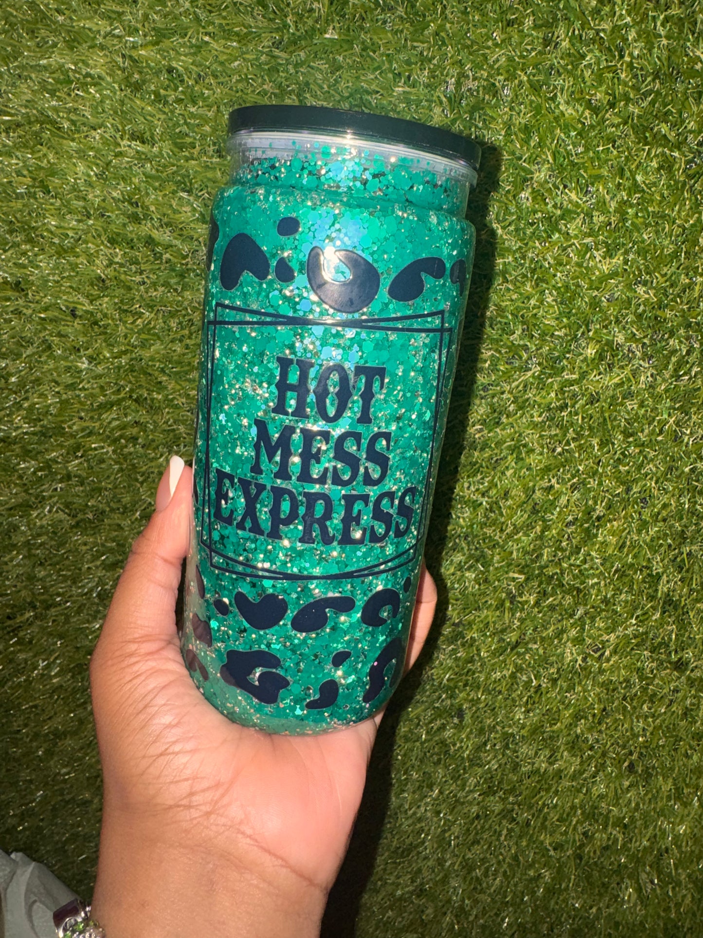 20oz Snowglobe Tumbler Green