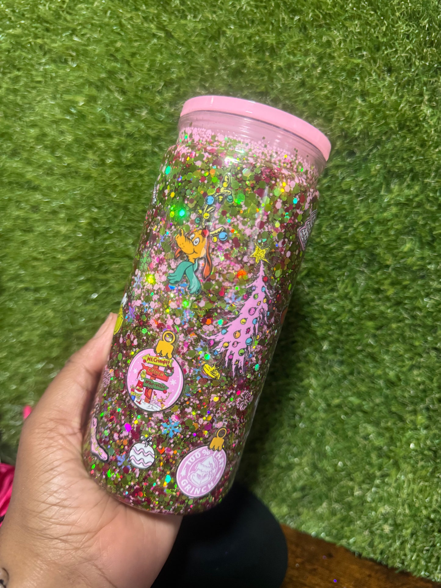 20oz Pink Christmas Tumbler