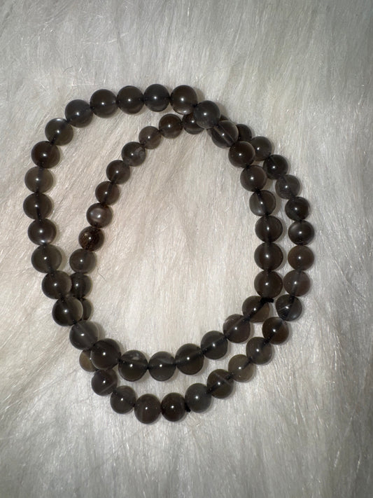 Black Moonstone Bracelet 6mm