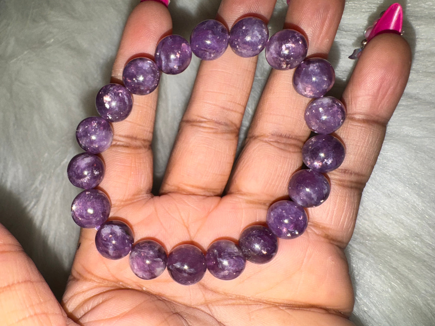 Purple Mica Bracelet 10mm