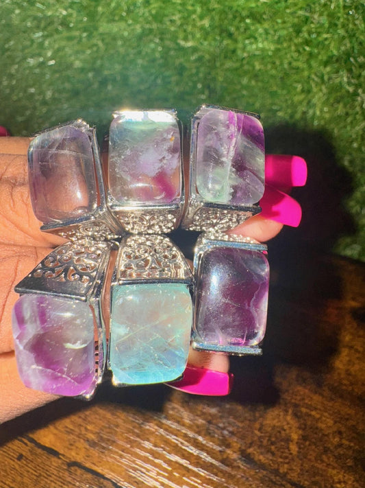 Rainbow Fluorite Rings