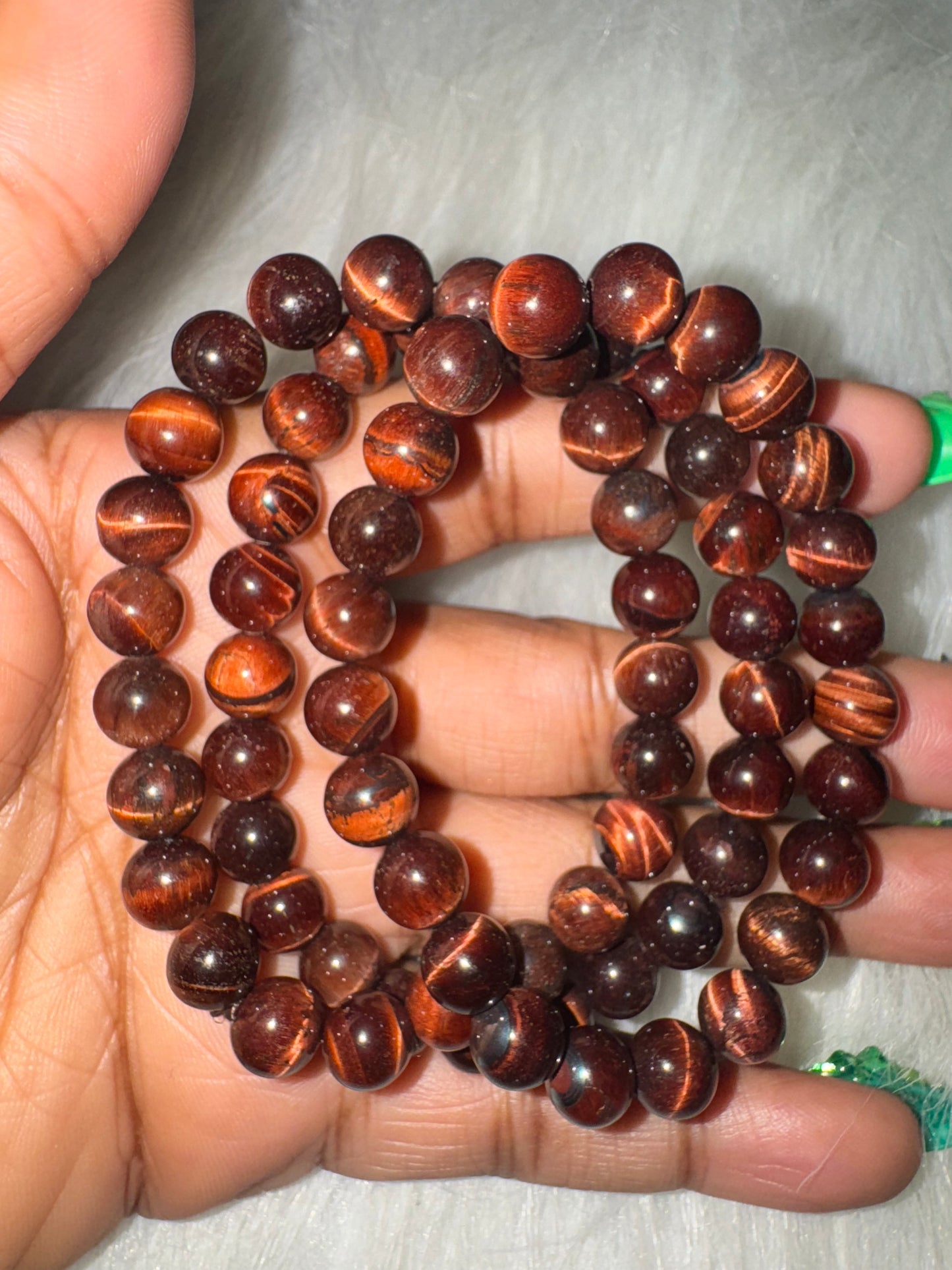 Red Tigers Eye Bracelet 8mm