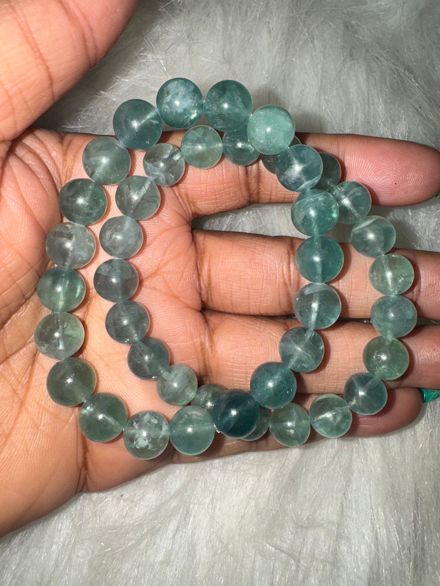 Green Fluorite Bracelet 9mm