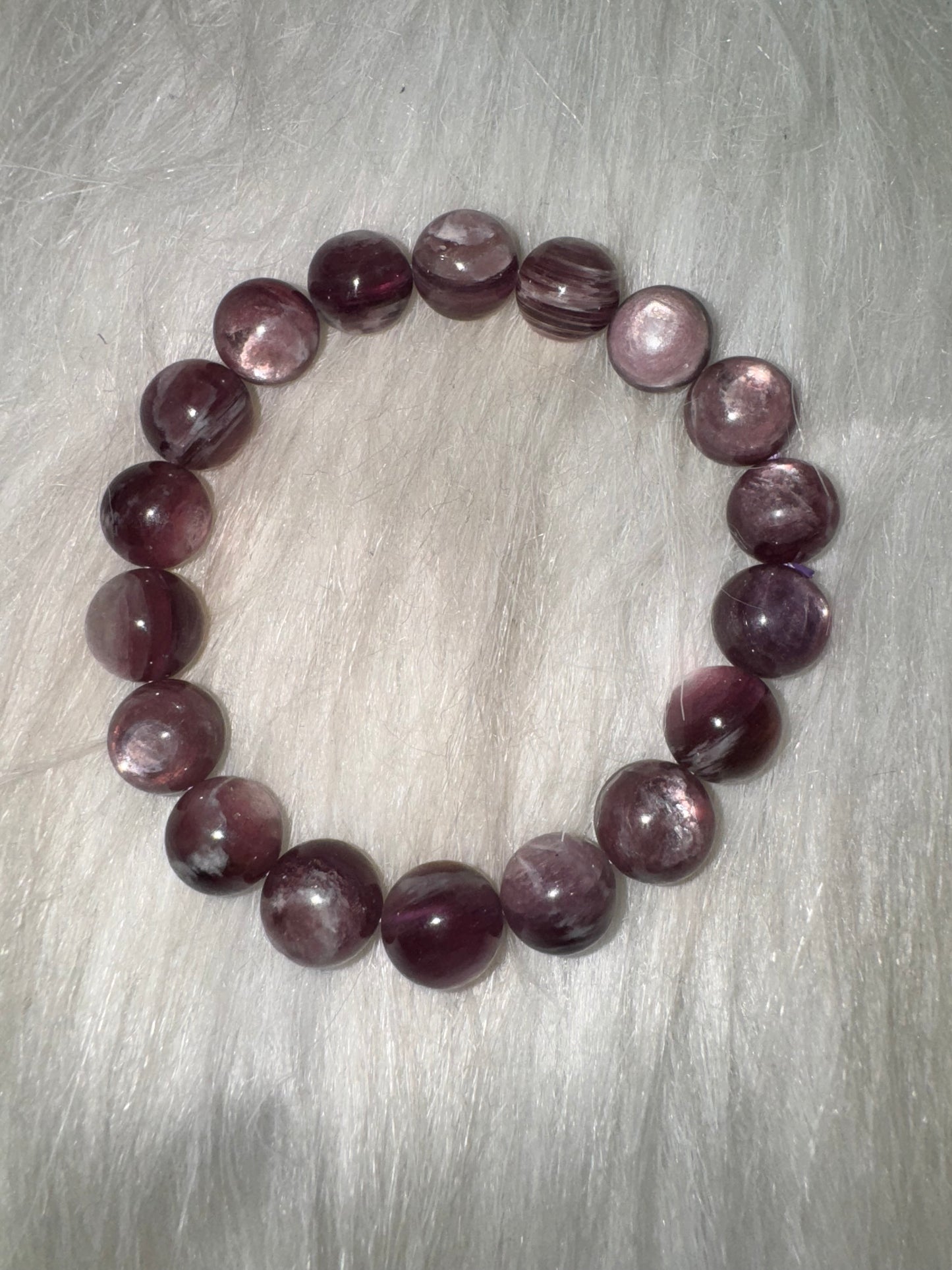 HQ Purple Lepidolite Bracelet 11mm