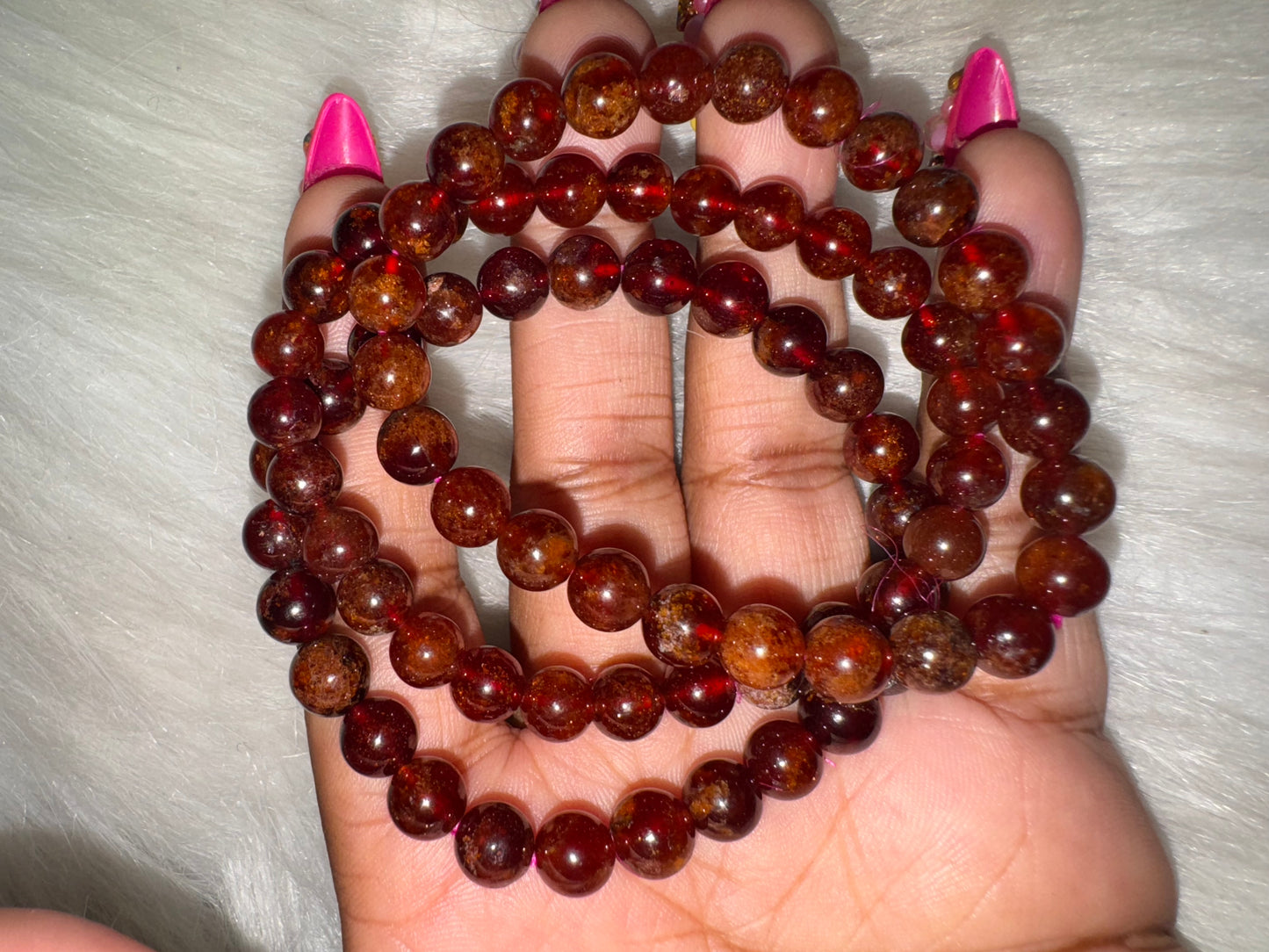 Red Garnet Bracelet 7mm