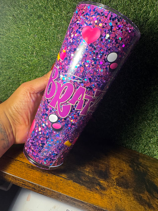 24oz Bratz Snow Globe Cup