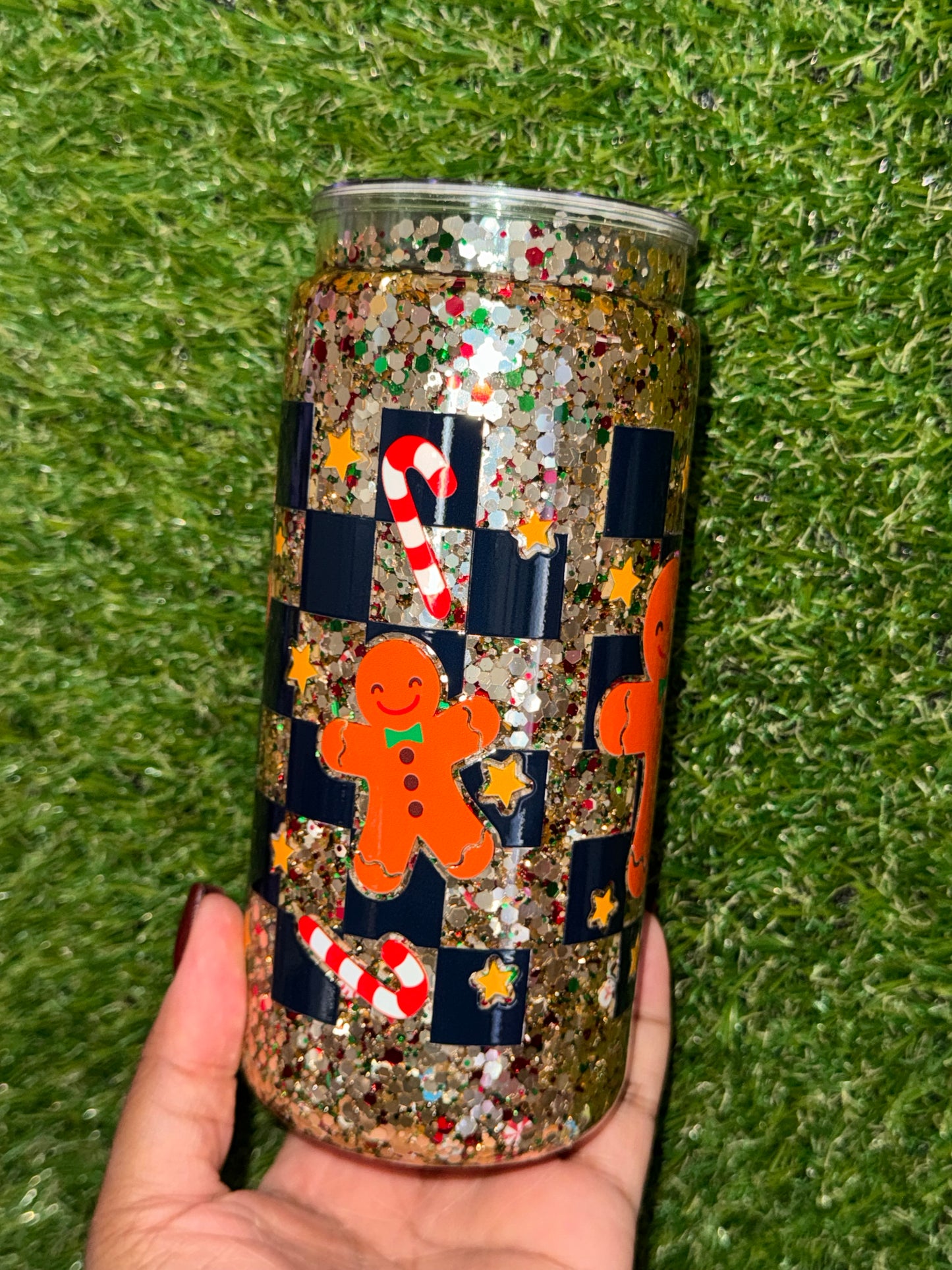 20oz Gingerbread Snow Globe Tumbler Christmas