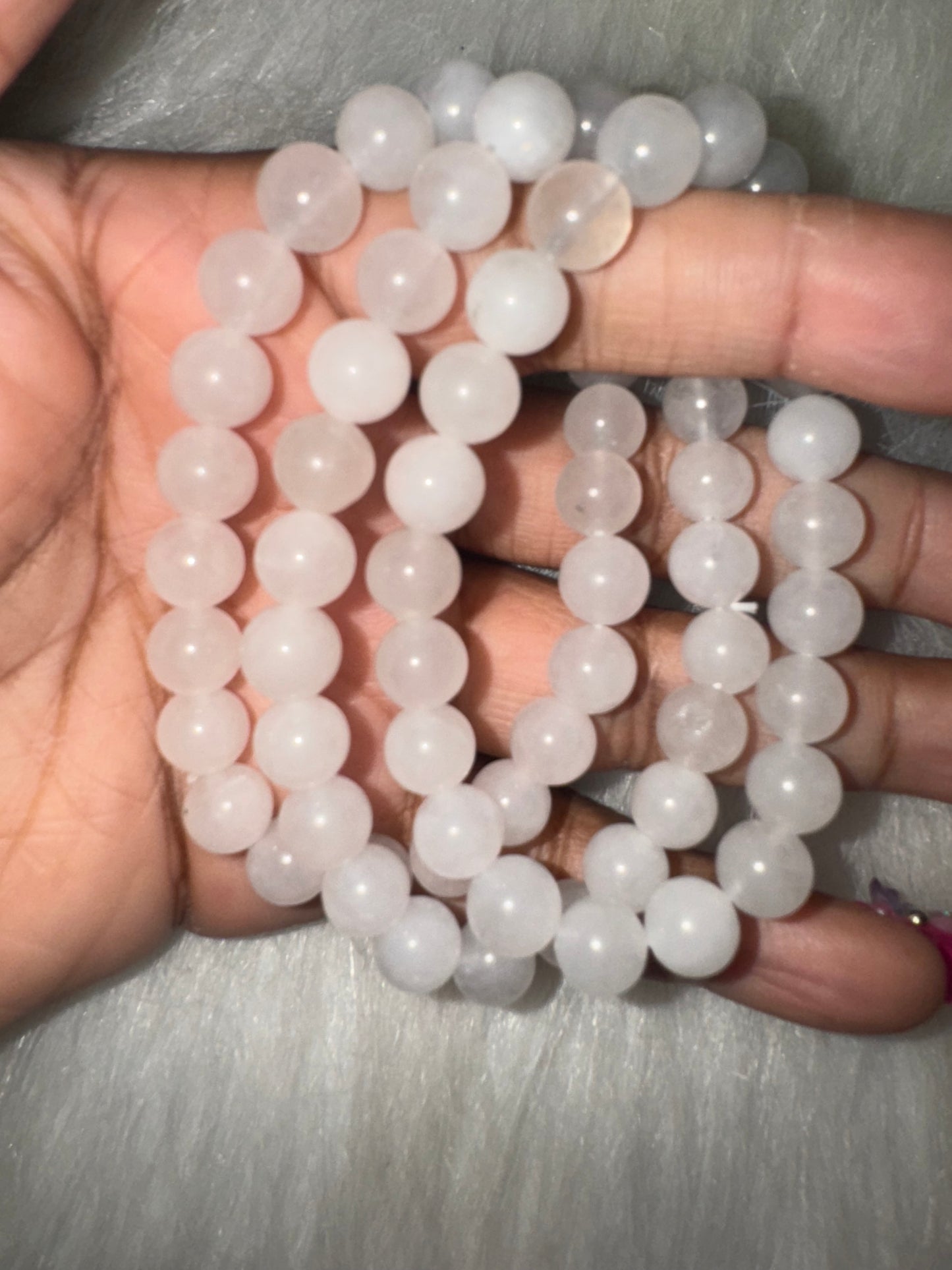 White Topaz Bracelet 8mm