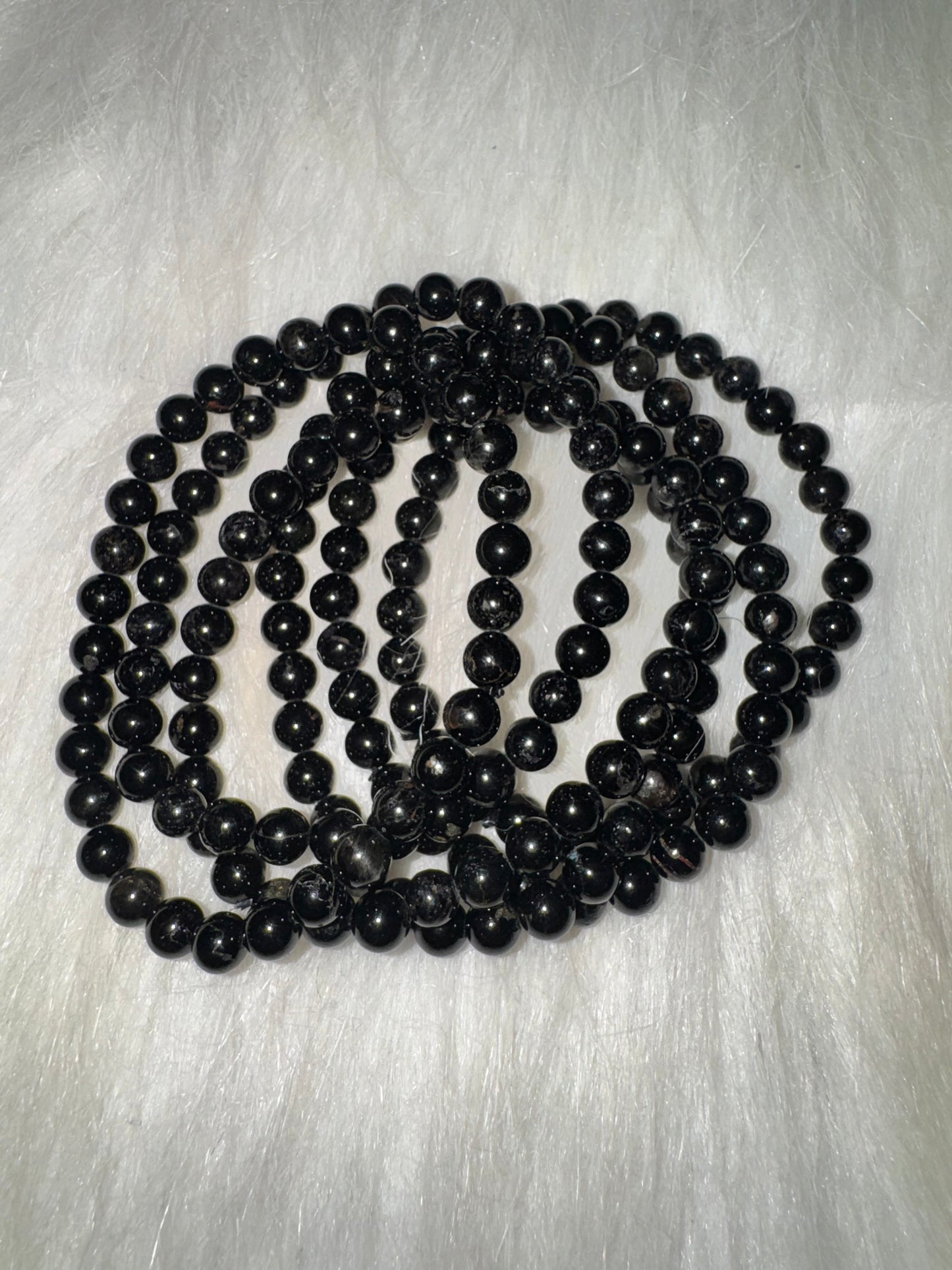 Solid Black Tourmaline Bracelet 6mm