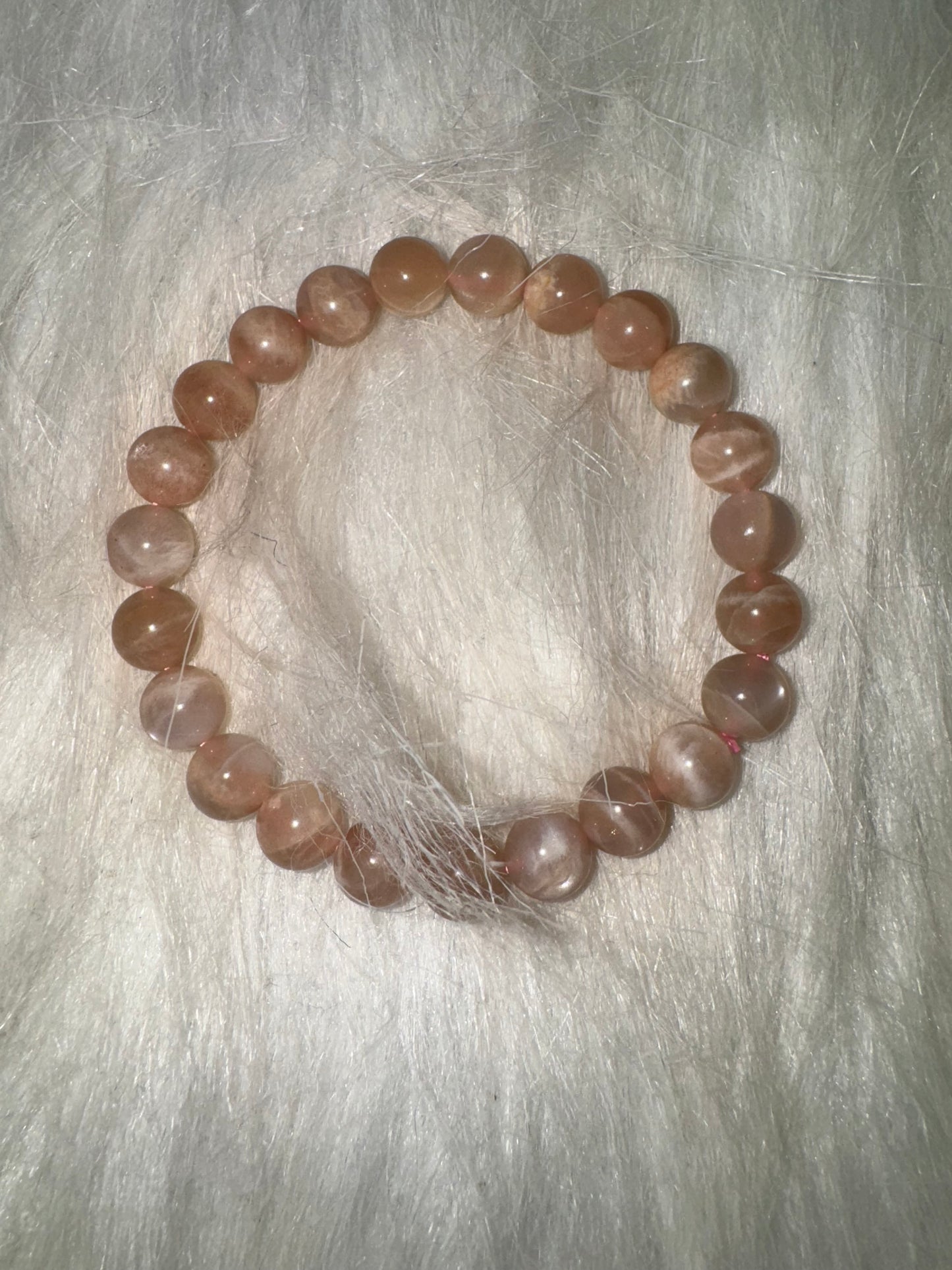 Peach Moonstone Bracelet 8mm