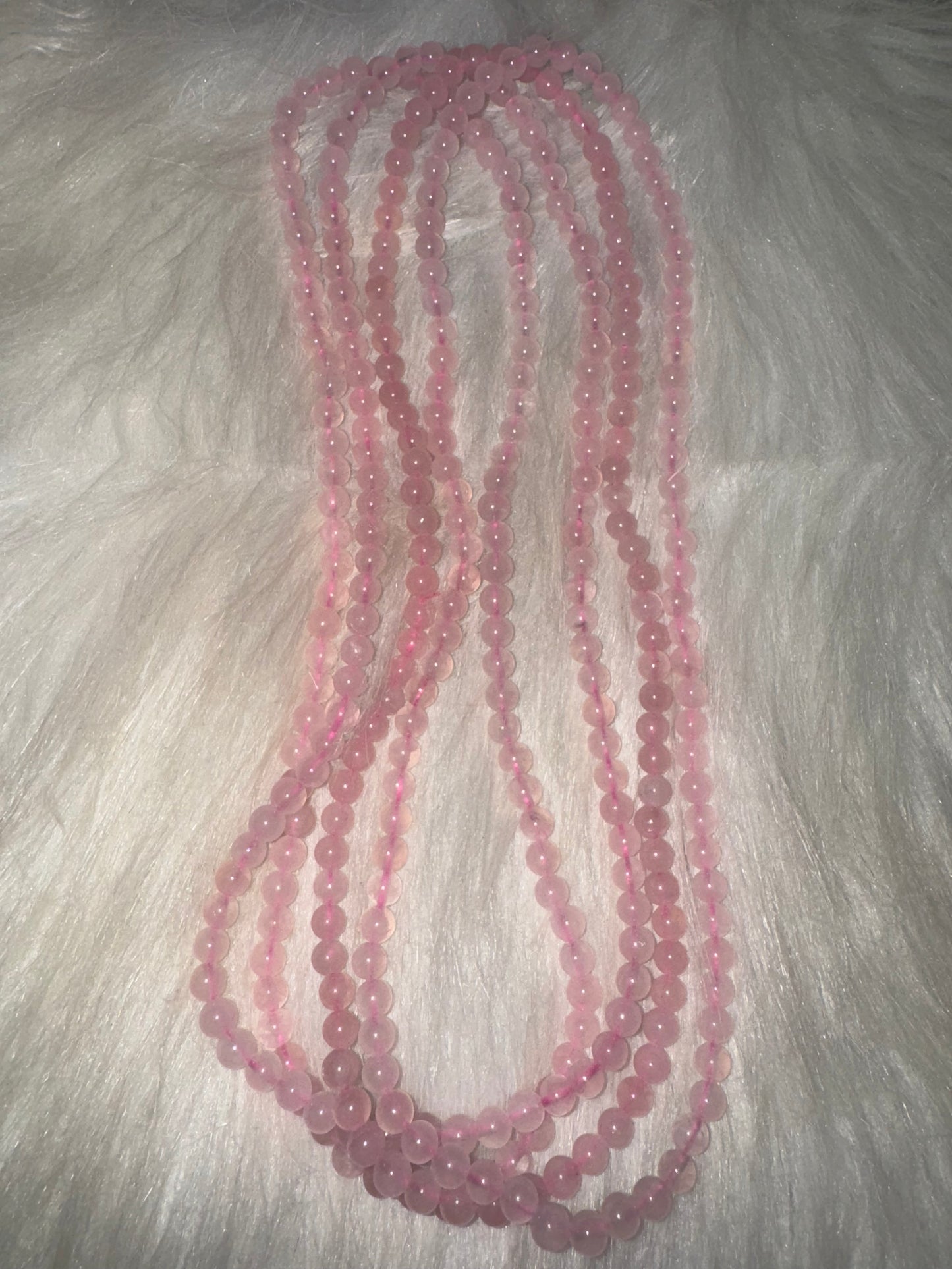 Rose Quartz Necklace 6mm