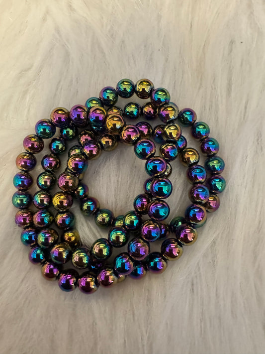 Aura Hematite Bracelets 8mm