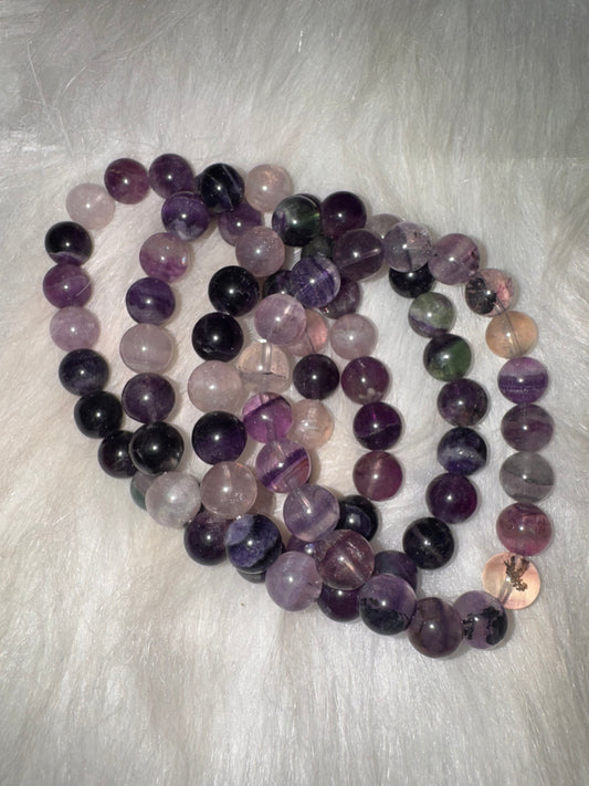 Purple Fluorite Bracelet 10mm