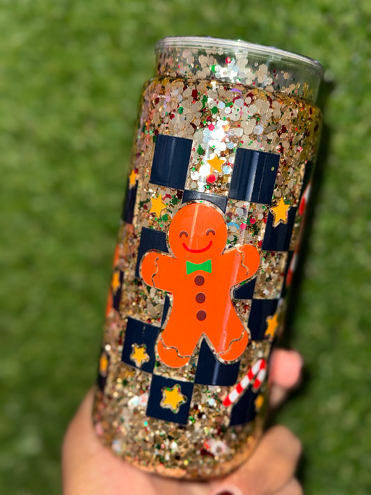 20oz Gingerbread Snow Globe Tumbler Christmas