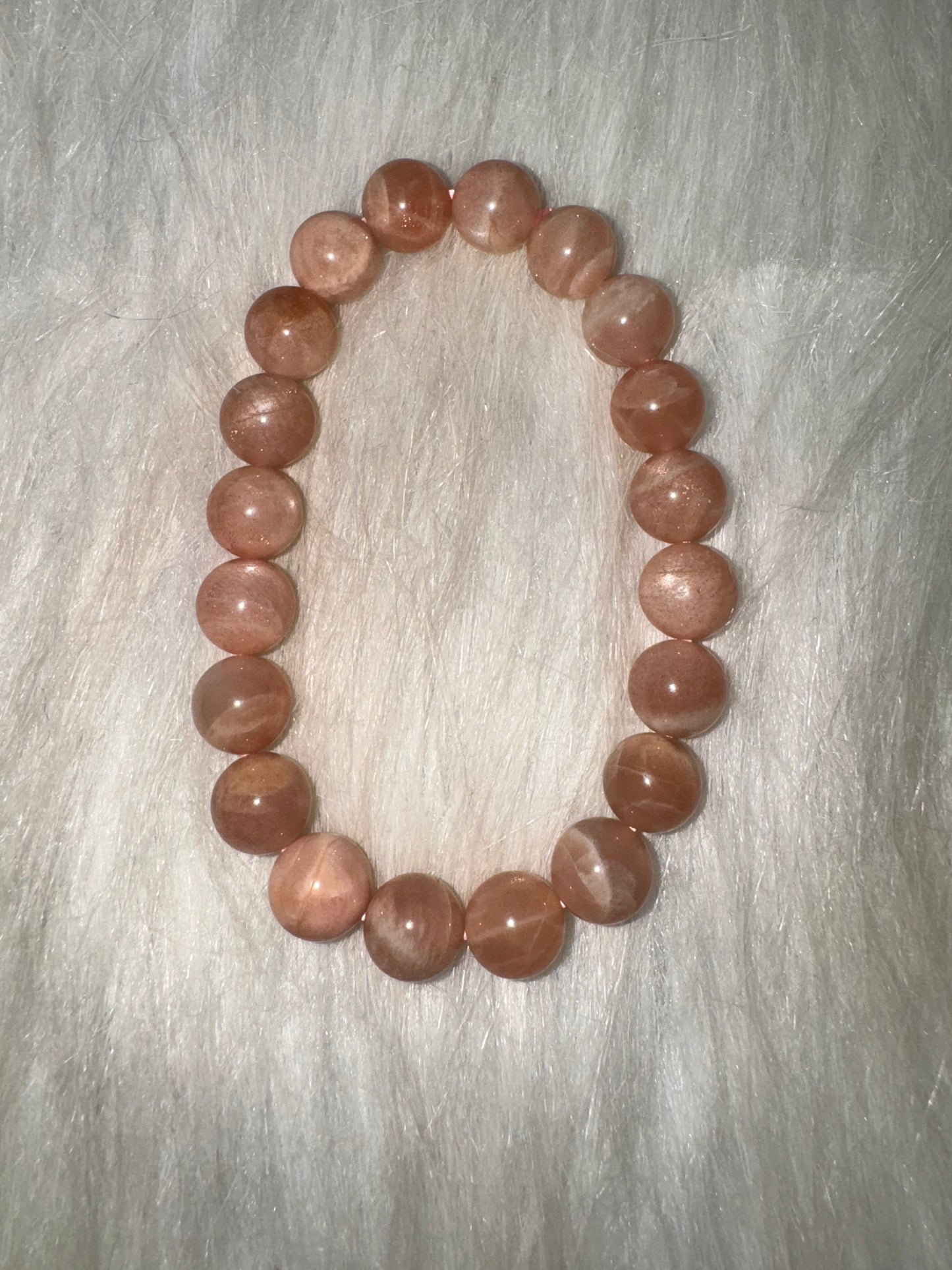 Peach Moonstone Bracelet 10mm