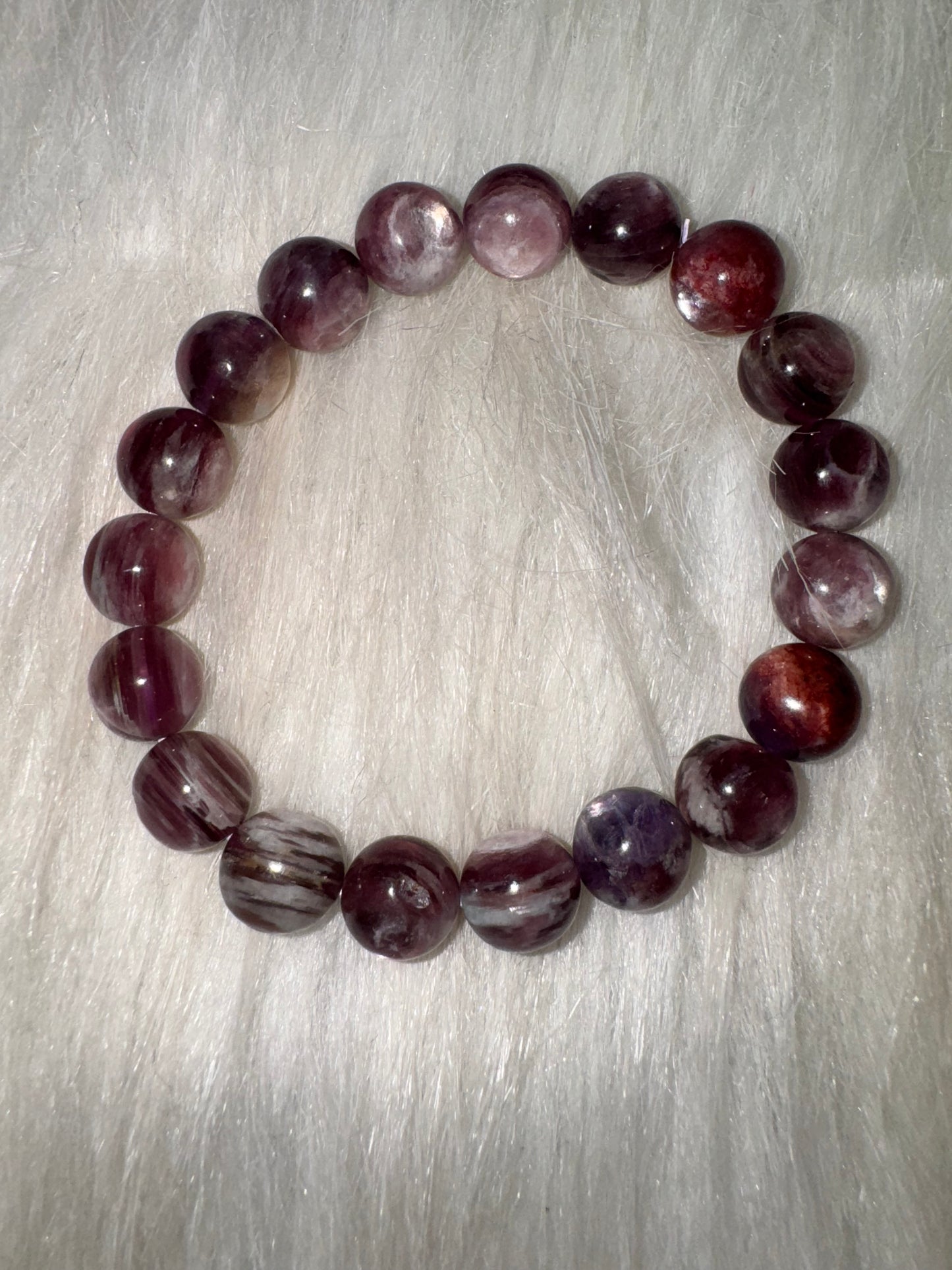 HQ Purple Lepidolite Bracelet 10mm