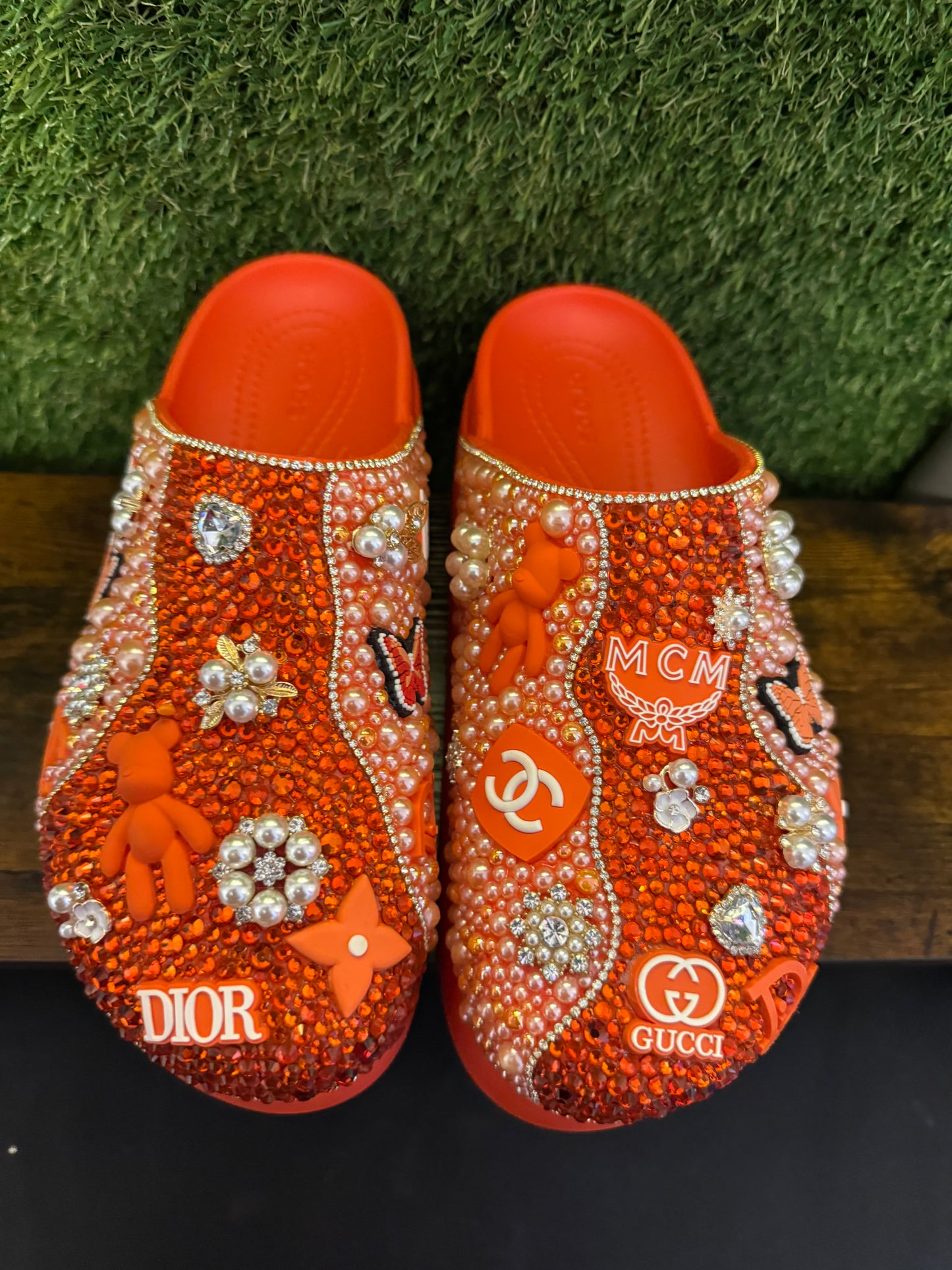 Custom Blinged Crocs Platform