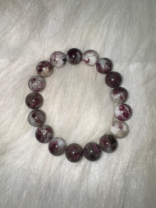 Plum Tourmaline Bracelet 12mm