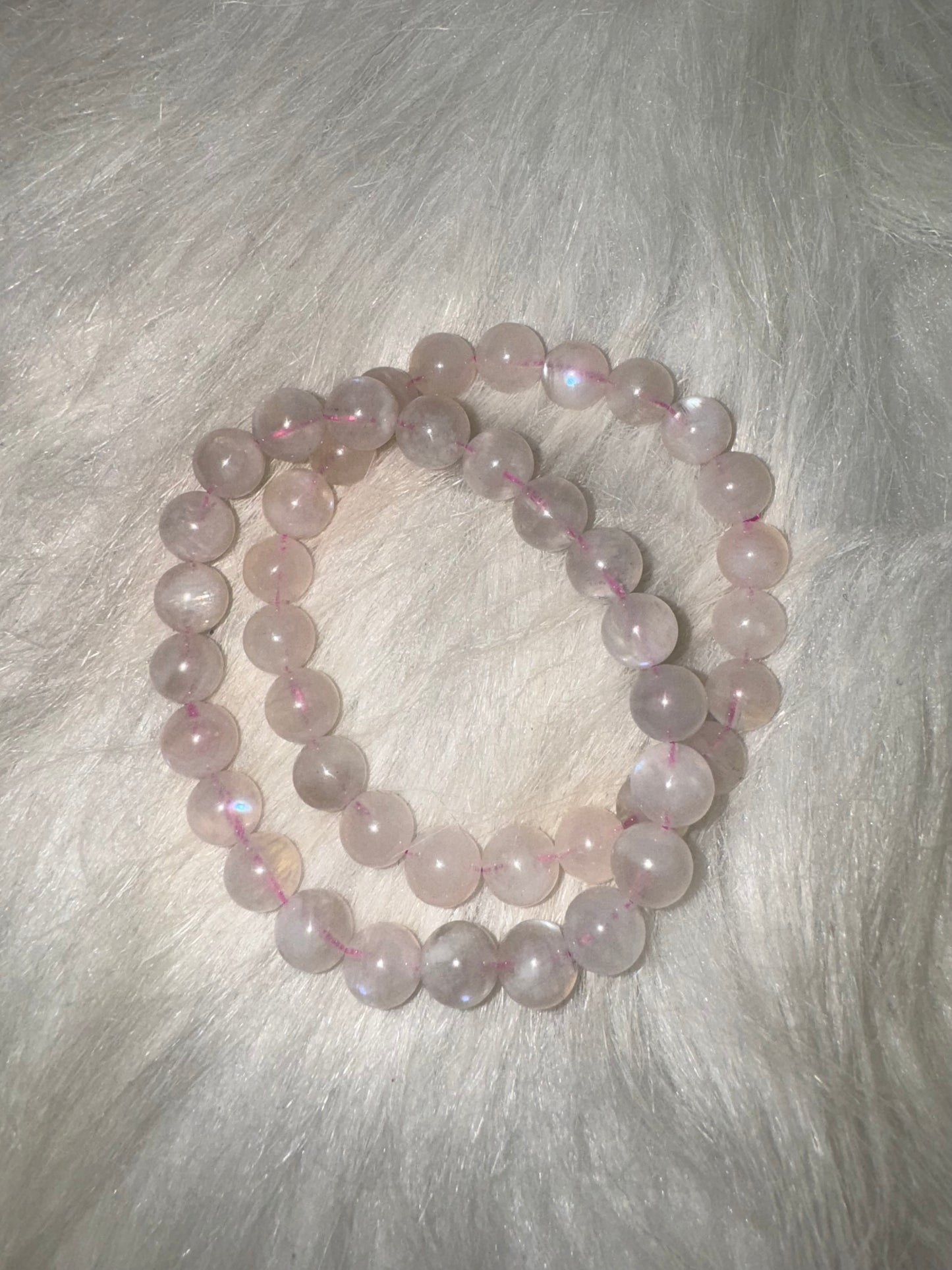 Pink Moonstone Bracelet 8mm