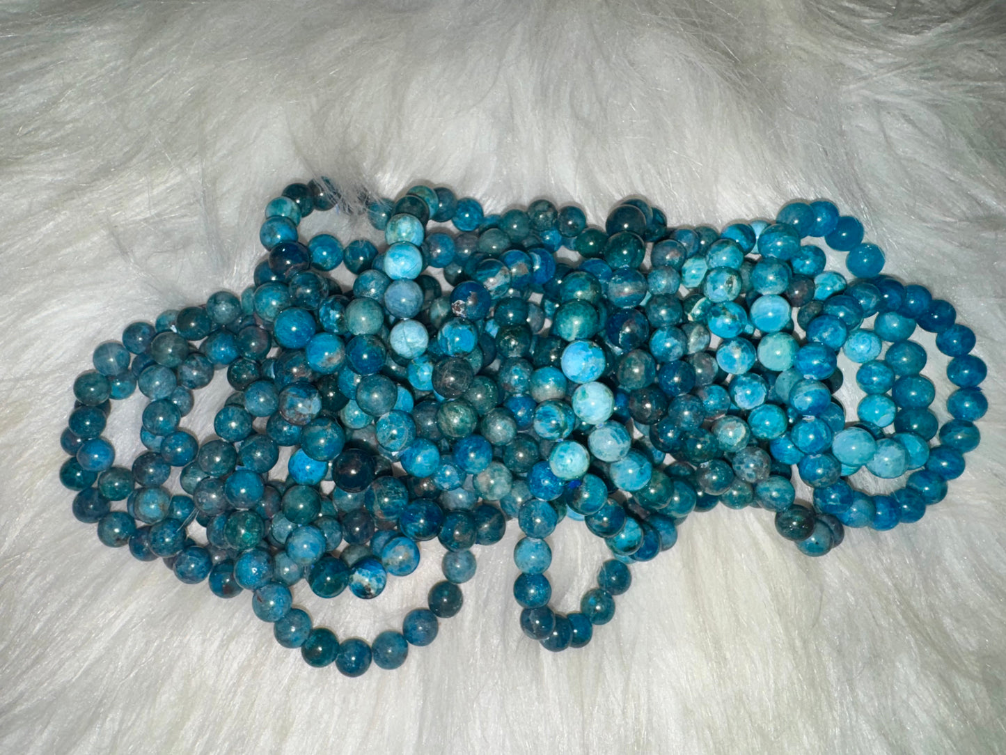 Blue Apatite Bracelet 9mm
