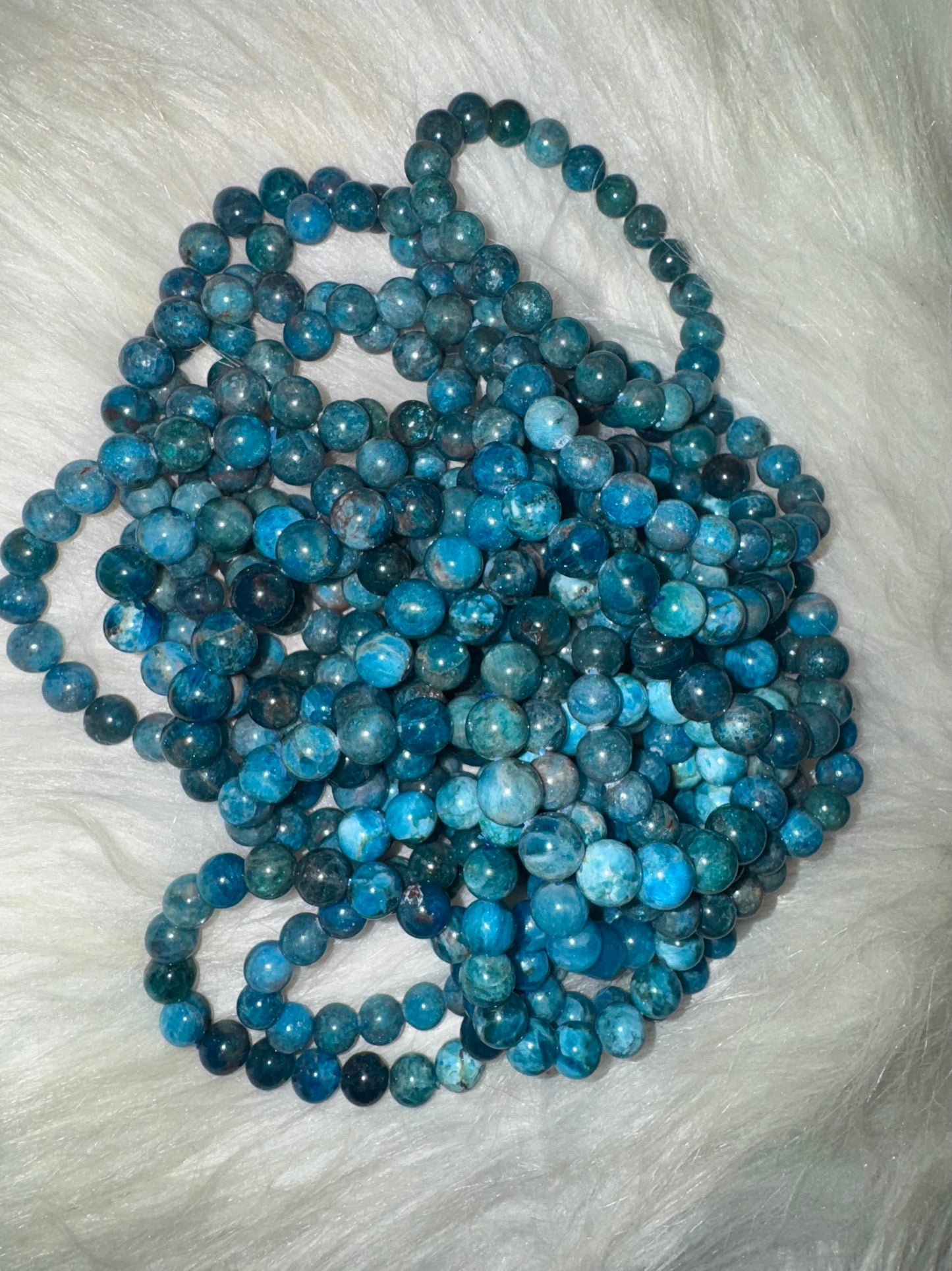 Blue Apatite Bracelet 9mm