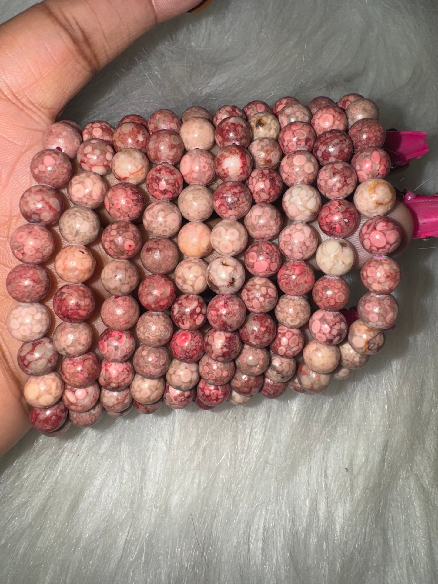 Sakura Jasper Bracelet 8/9mm