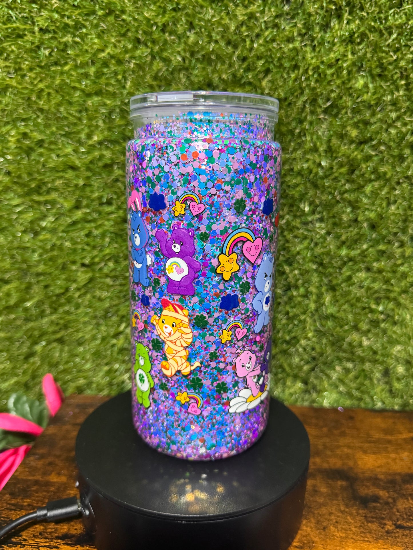 20oz Colorful Bears Snowglobe Tumbler