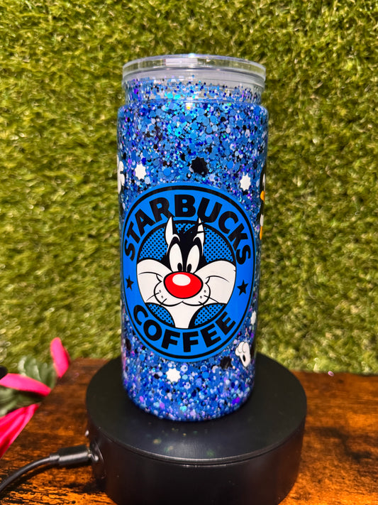 20oz Cartoon Snow Globe Tumbler
