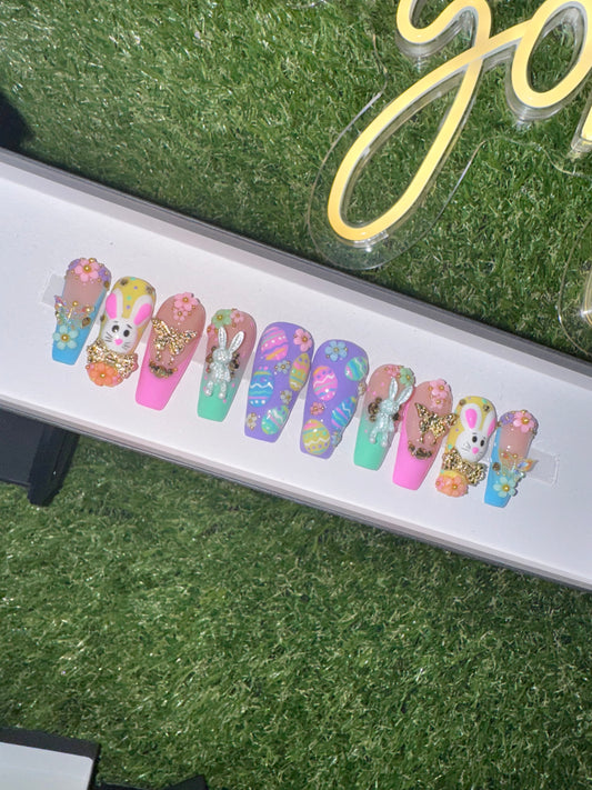 Press On Acrylic Nail Bunny