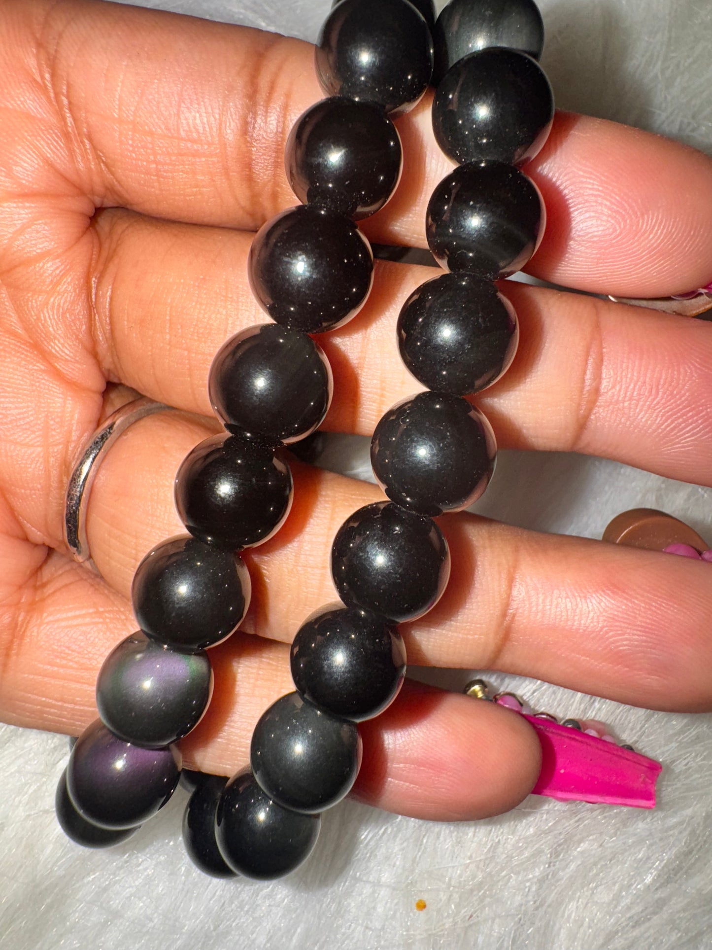 Rainbow Obsidian Bracelet 10mm