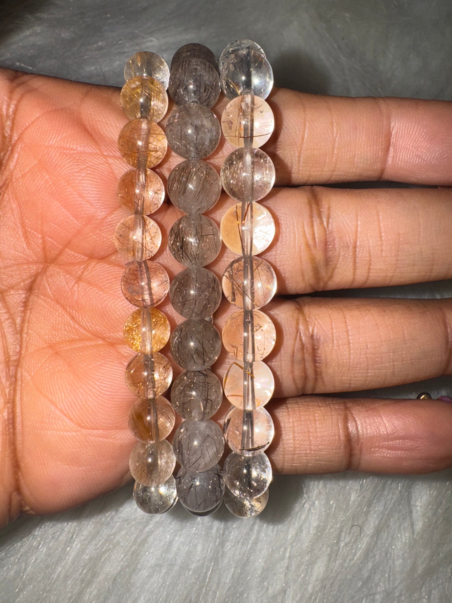 Rutilated Quartz Bracelet 8mm