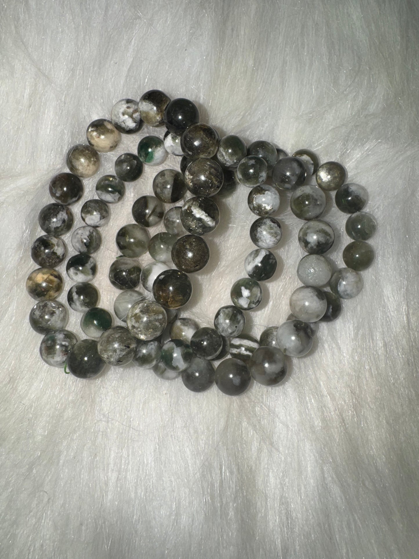 Green Lepidolite Bracelet 9-10mm