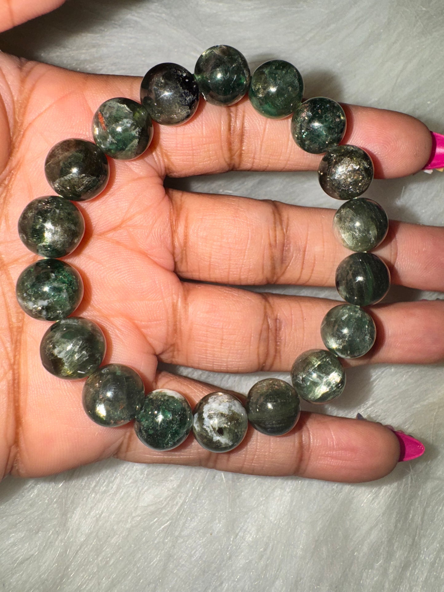 Green Lepidolite Bracelet 11mm