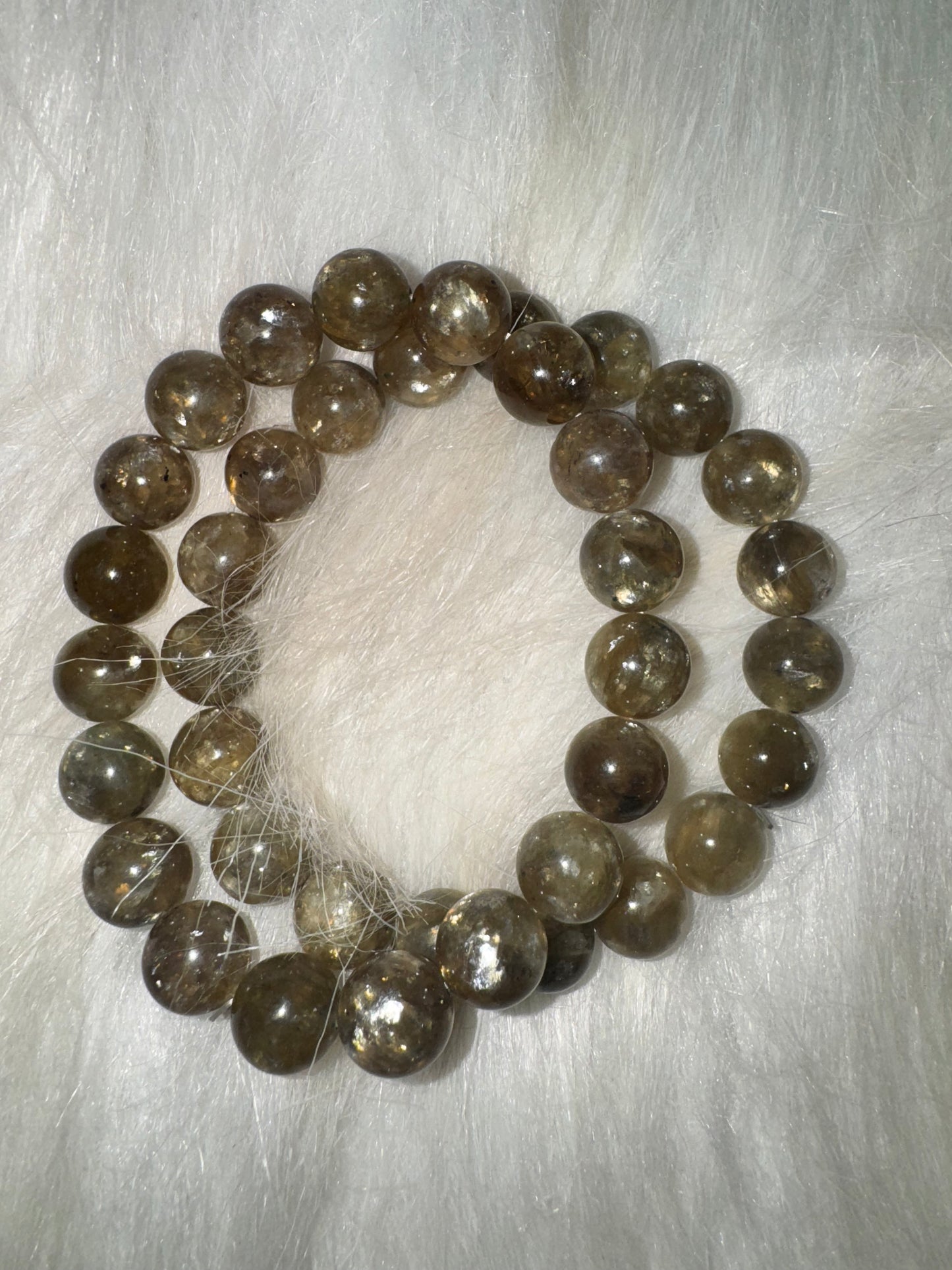 Dark Golden Lepidolite Bracelet 10mm