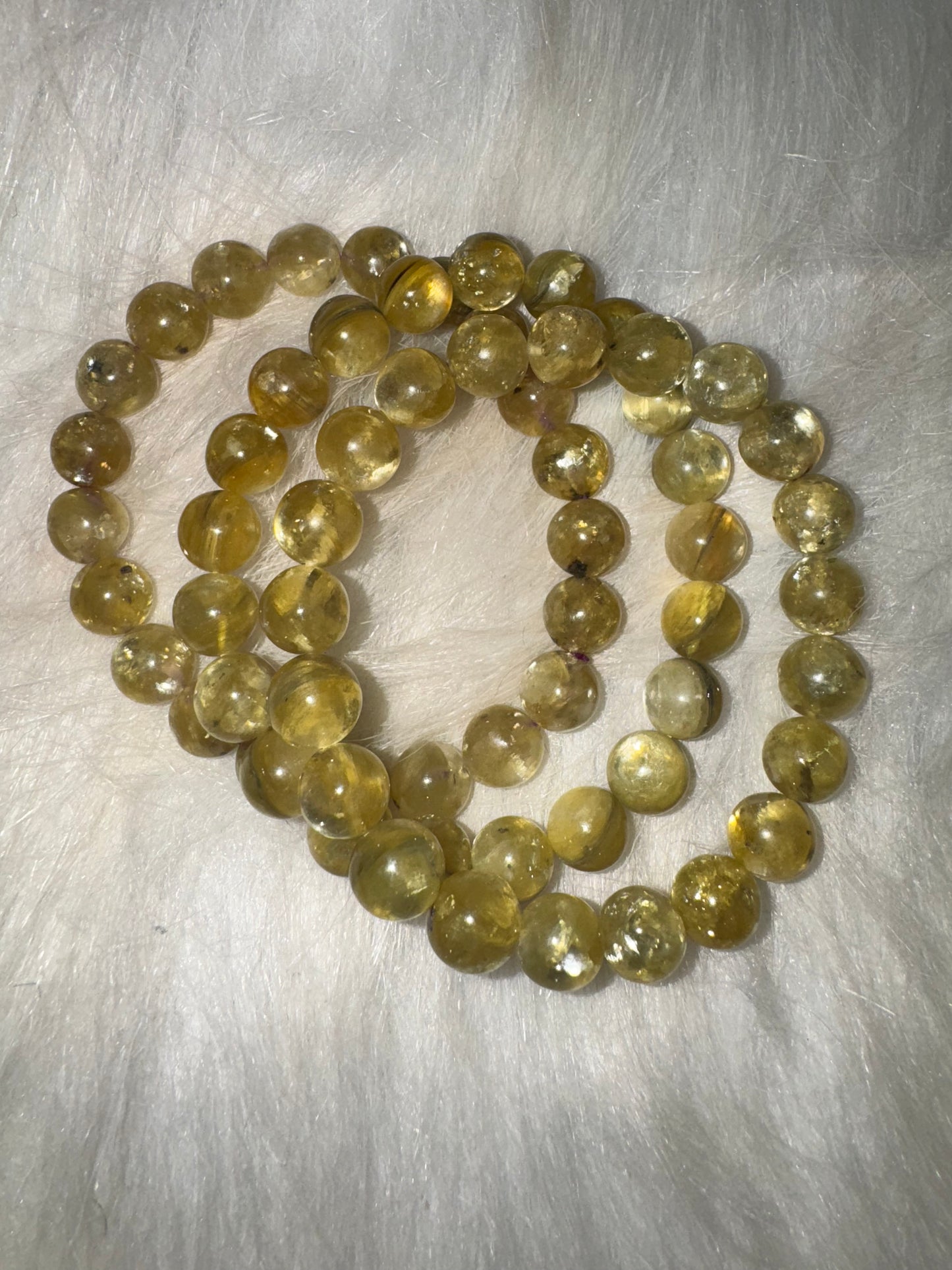 Golden Lepidolite Bracelet 9mm