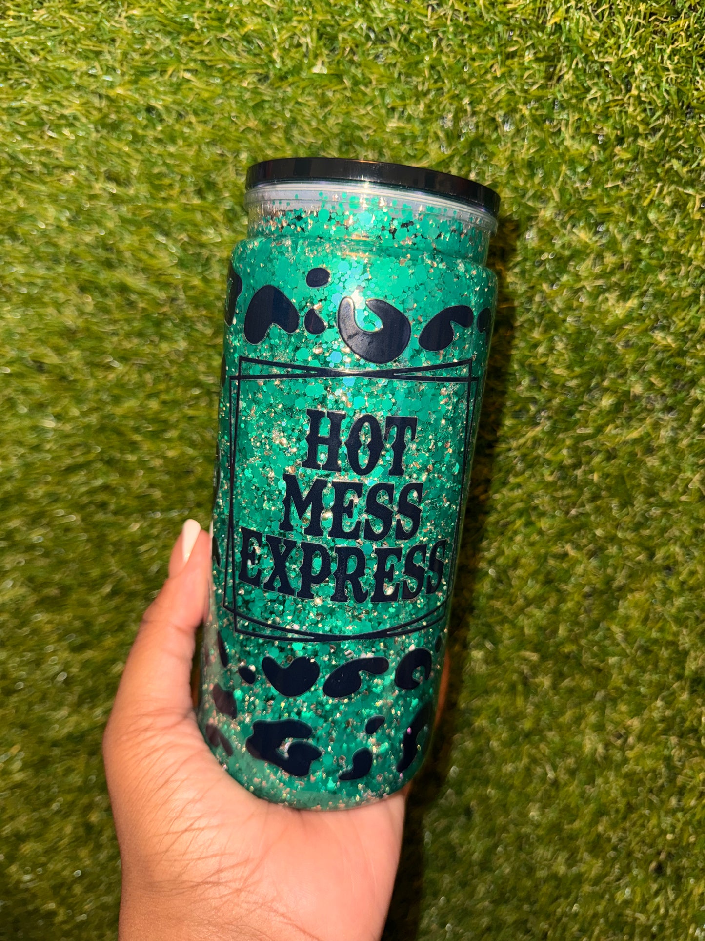 20oz Snowglobe Tumbler Green