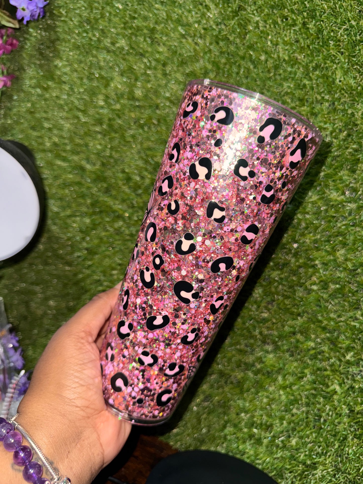 24oz Butterfly Leopard Tumbler